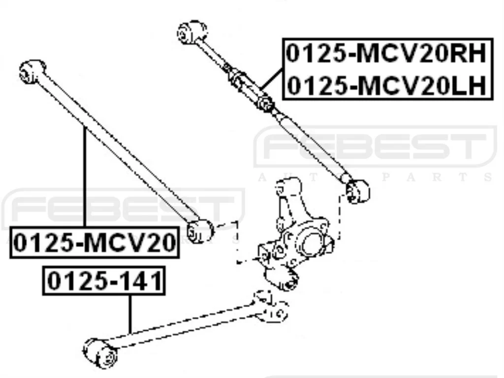 Wahacz wleczony tylny LEXUS TOYOTA - [0125-141] 48780­-12020­