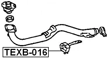 Wieszak rury (portek) tłumika TOYOTA Corolla E11 [TEXB-016] 17506-11100 , 1750611100