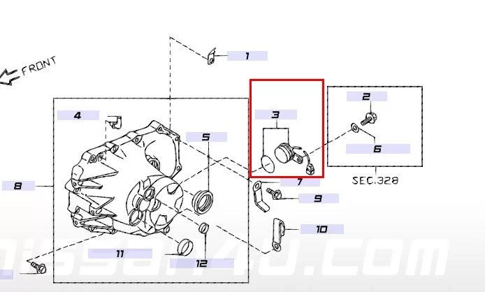 Włącznik świateł cofania NISSAN - 32005-41B00 , 3200541B00 ( wtyk 4 piny) MICRA K11