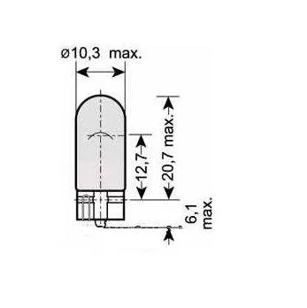 Żarówka mini halogenowa H5W 12V 5W  [NAR70715] 