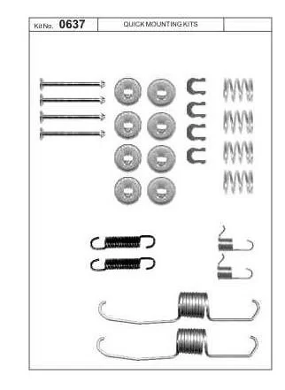 Zestaw instalacyjny szczęk hamulcowych  [QB105-0637] 200x35