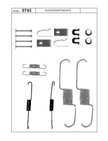 Zestaw instalacyjny szczęk hamulcowych HONDA - [QB105-0743] sys. SUMITOMO