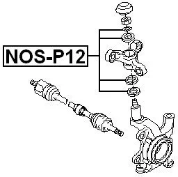 Zestaw naprawczy zwrotnicy przedniej góra NISSAN - [NOS-P12](40030-2F000) PRIMERA P12