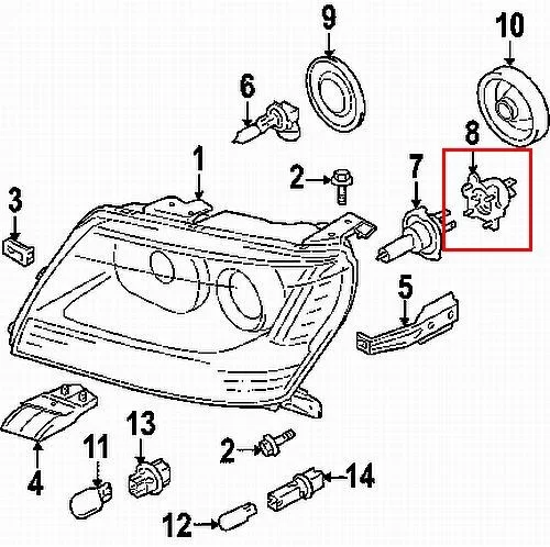 Złącze adapter gniazdo kostka do żarówek H7 świateł mijania SUZUKI GRAND VITARA  3517529G50000 , 3617533E50000 , 34175-33E50 , 3417533E50